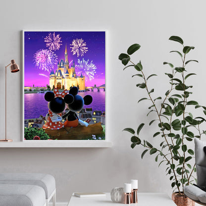 Cartoon Mouse - 11CT Stamped Cross Stitch 40*50CM