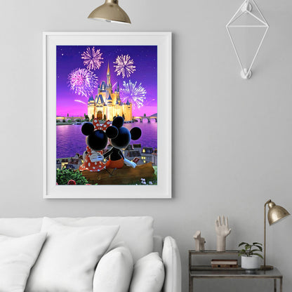 Cartoon Mouse - 11CT Stamped Cross Stitch 40*50CM
