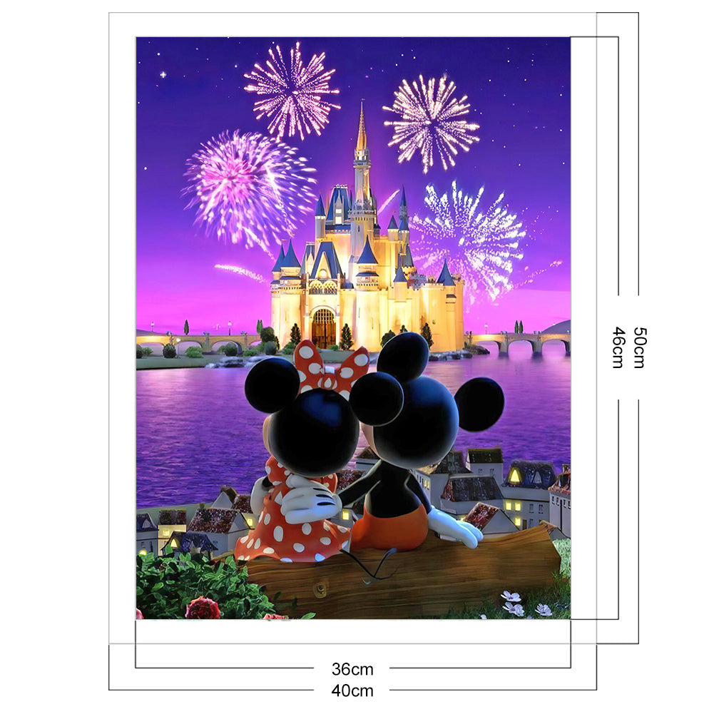 Cartoon Mouse - 11CT Stamped Cross Stitch 40*50CM