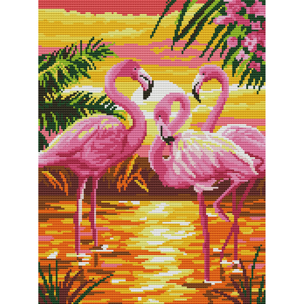 Flamingo - 11CT Stamped Cross Stitch 36*46CM