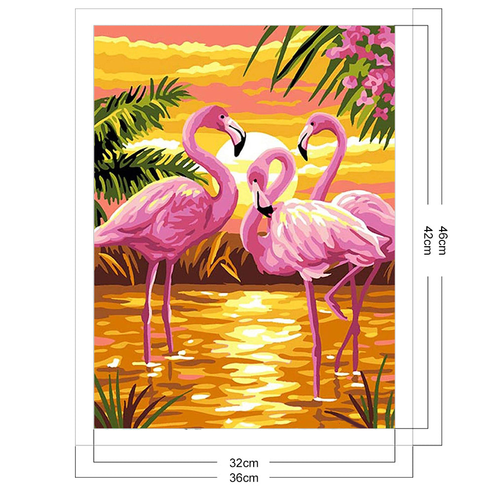 Flamingo - 11CT Stamped Cross Stitch 36*46CM