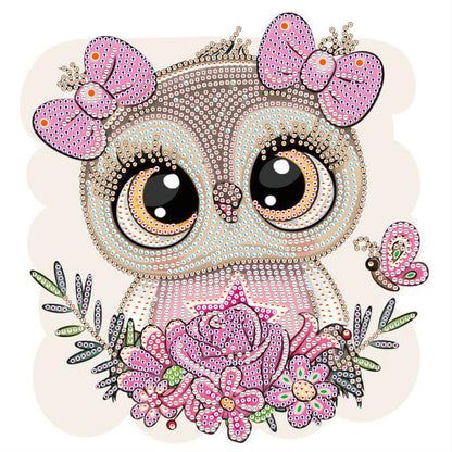 Owl - Special Shaped Drill Diamond Painting 30*30CM