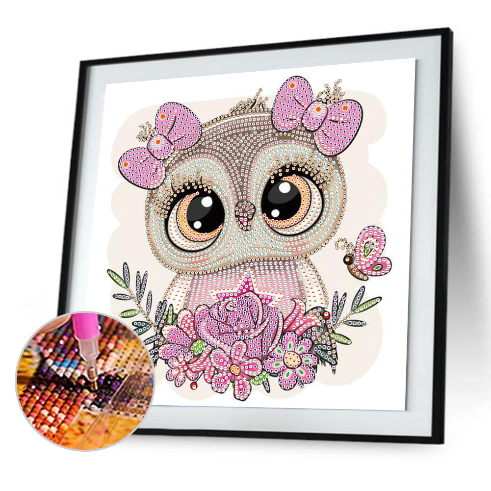 Owl - Special Shaped Drill Diamond Painting 30*30CM