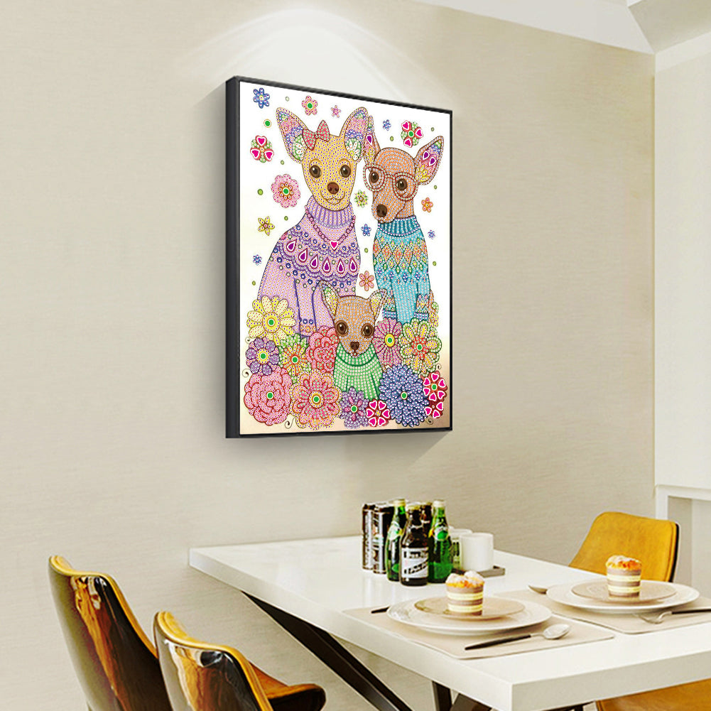 Dog - Special Shaped Drill Diamond Painting 30*40CM