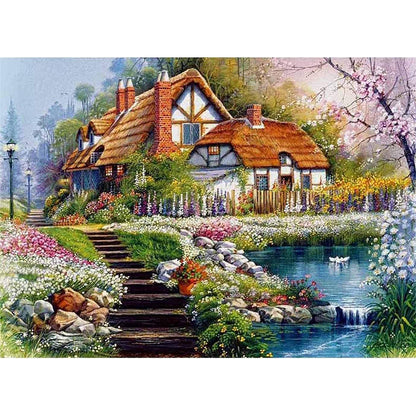 Cabin - 11CT Stamped Cross Stitch 36*46CM