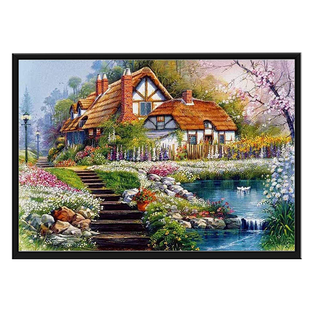 Cabin - 11CT Stamped Cross Stitch 36*46CM