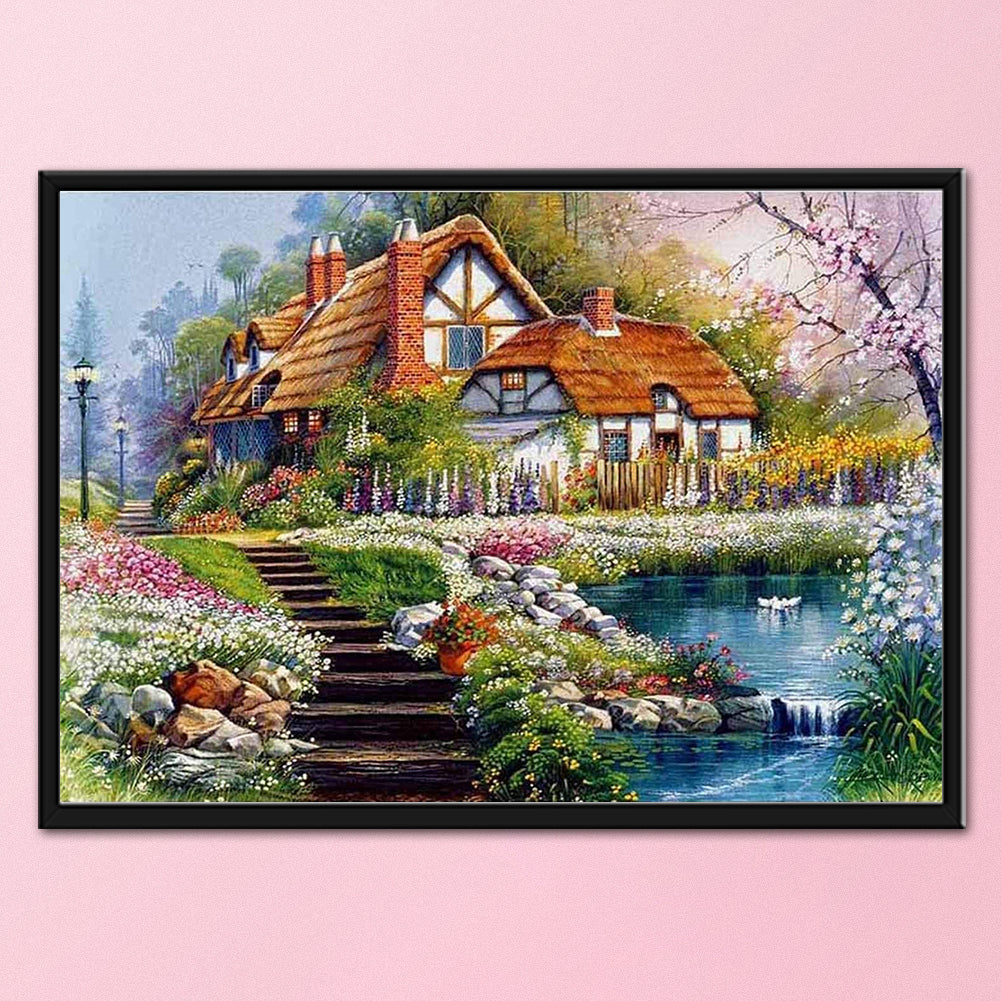 Cabin - 11CT Stamped Cross Stitch 36*46CM