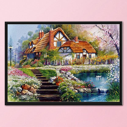 Cabin - 11CT Stamped Cross Stitch 36*46CM