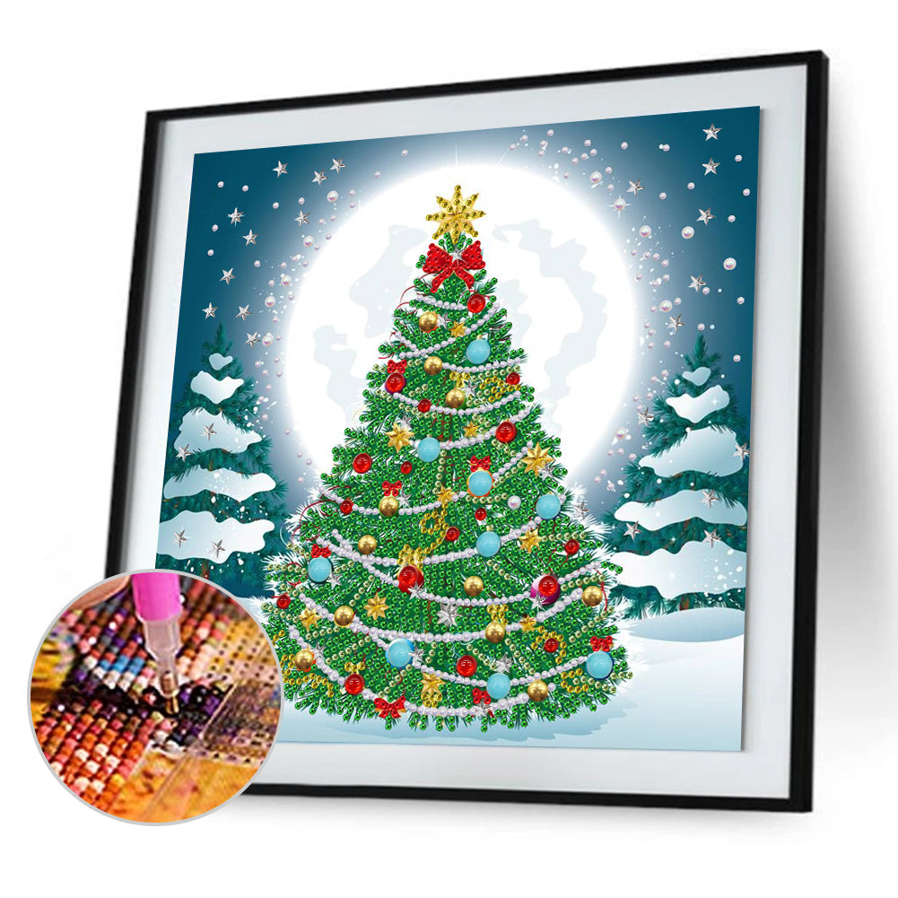 Christmas Tree - Special Shaped Drill Diamond Painting 30*30CM