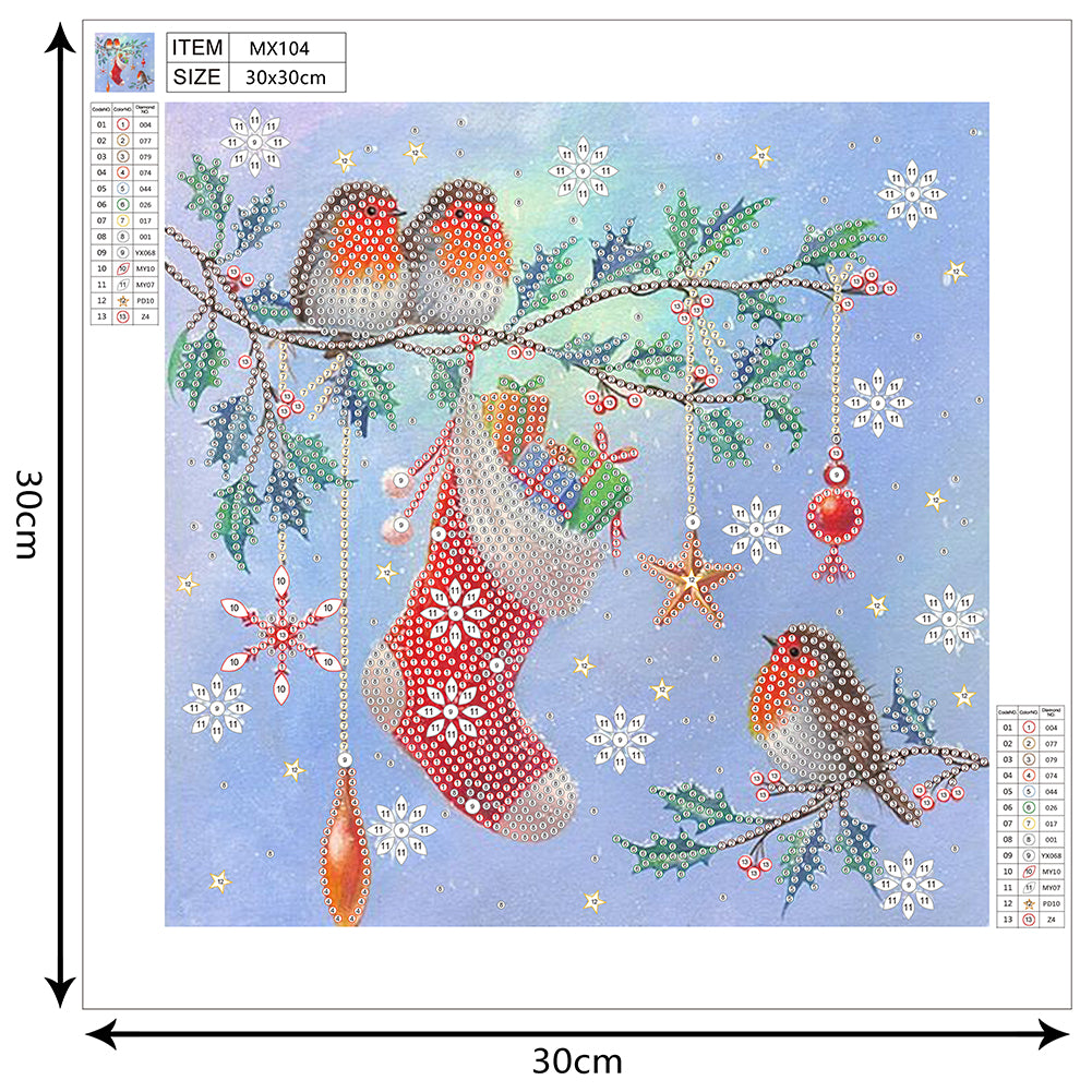 Christmas - Special Shaped Drill Diamond Painting 30*30CM