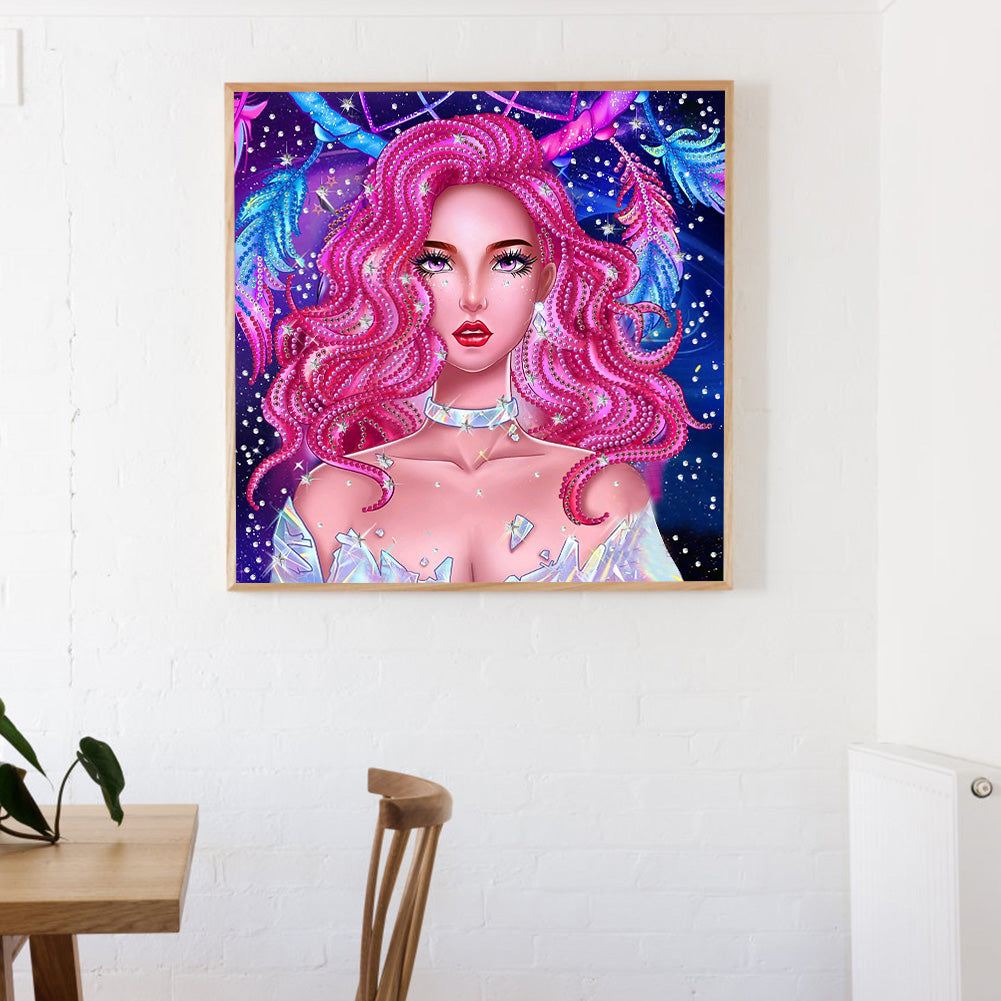 Girl - Special Shaped Drill Diamond Painting 30*30CM