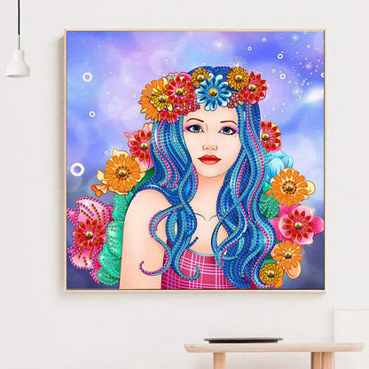 Girl - Special Shaped Drill Diamond Painting 30*30CM