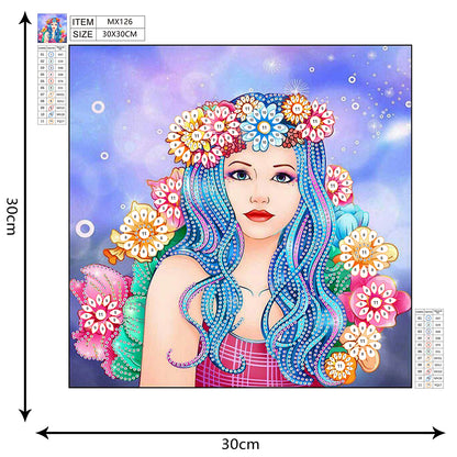 Girl - Special Shaped Drill Diamond Painting 30*30CM