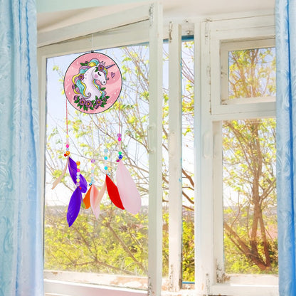 DIY Diamond Painting Acrylic Lucky Wind Chime Hanging Pendant Crafts Decor