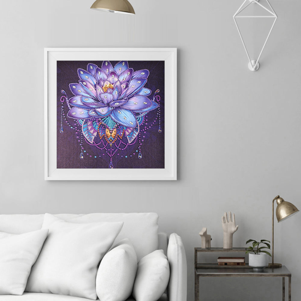 Lotus - Special Shaped Drill Diamond Painting 30*30CM