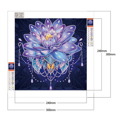 Lotus - Special Shaped Drill Diamond Painting 30*30CM