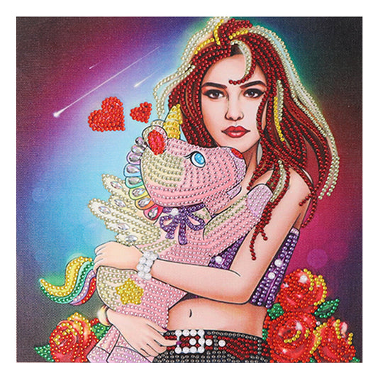 Girl - Special Shaped Drill Diamond Painting 30*30CM