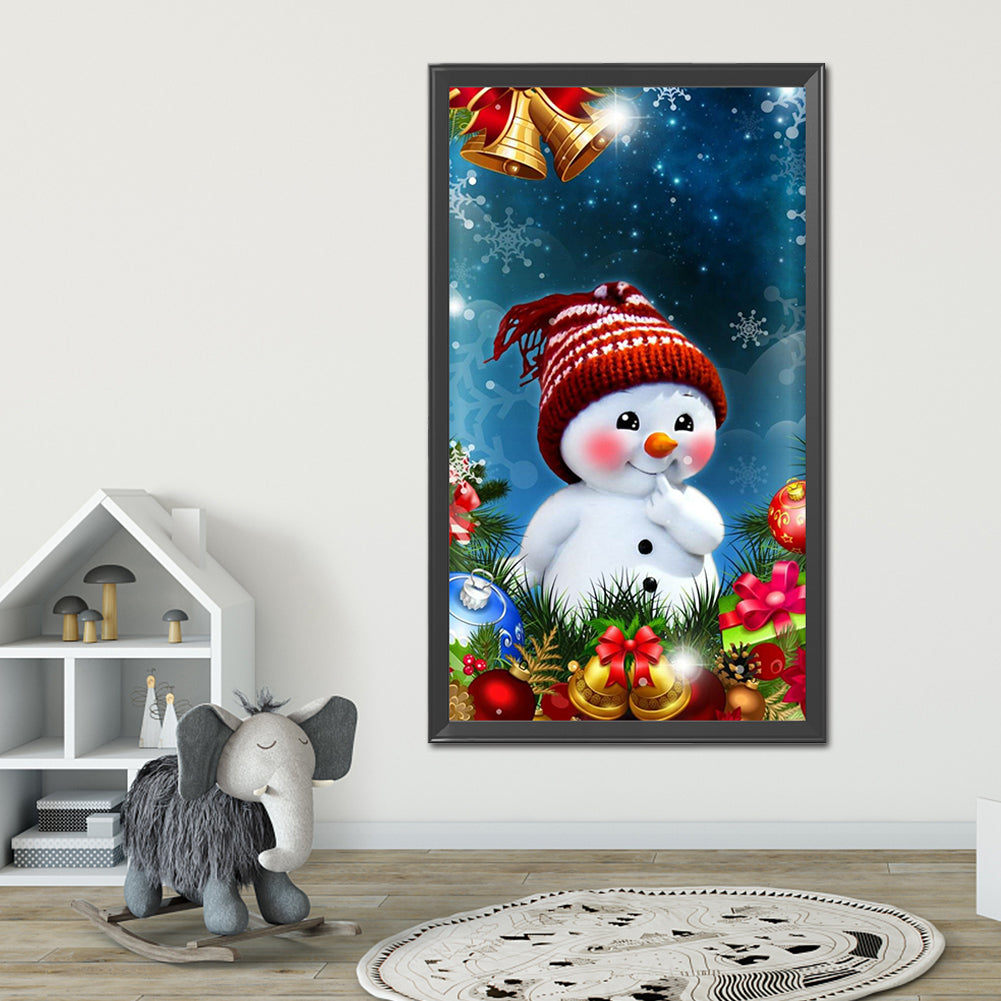 Snowman - Full Round Drill Diamond Painting 40*80CM