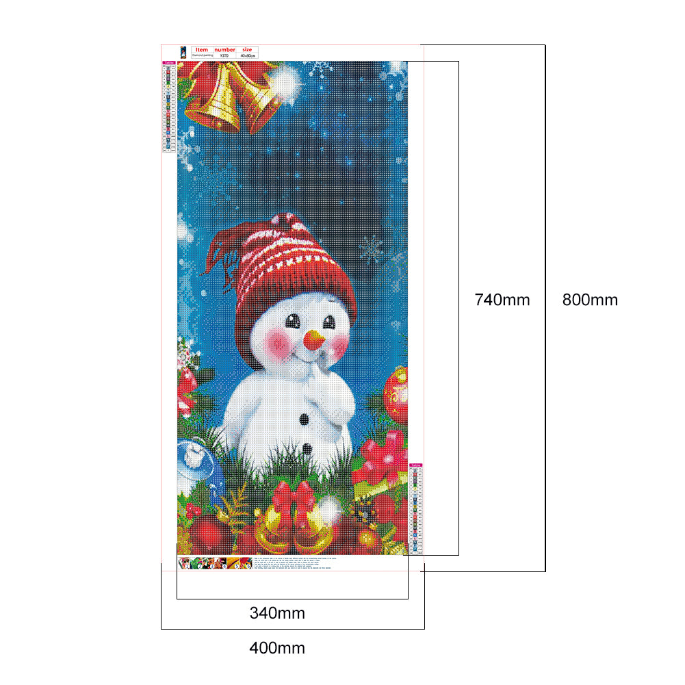 Snowman - Full Round Drill Diamond Painting 40*80CM