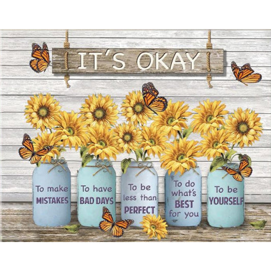 Flower - Full Round Drill Diamond Painting 50*40CM