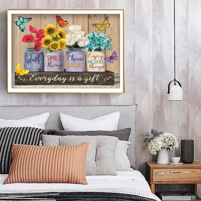 Flower - Full Round Drill Diamond Painting 50*40CM