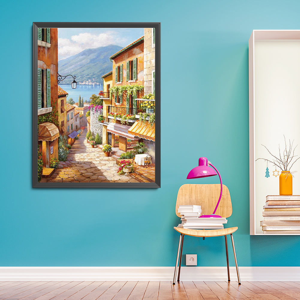 Street - 11CT Stamped Cross Stitch 50*66CM