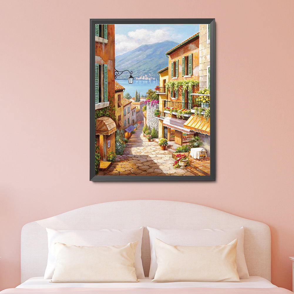 Street - 11CT Stamped Cross Stitch 50*66CM