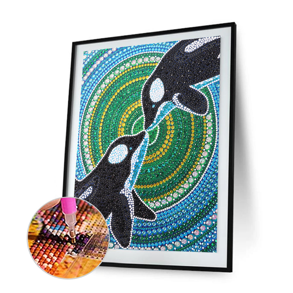 Dolphin - Special Shaped Drill Diamond Painting 30*40CM