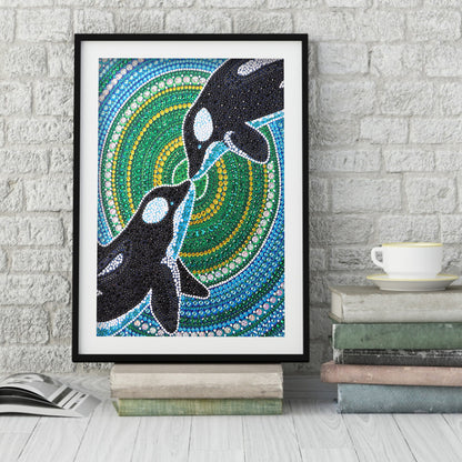 Dolphin - Special Shaped Drill Diamond Painting 30*40CM