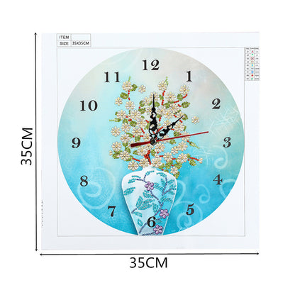 DIY Part Drill Special Shaped Diamond Clock 5D Mosaic Color Painting Kit