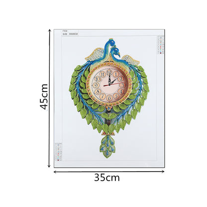 DIY Part Drill Special Shaped Diamond Clock 5D Mosaic Color Painting Kit