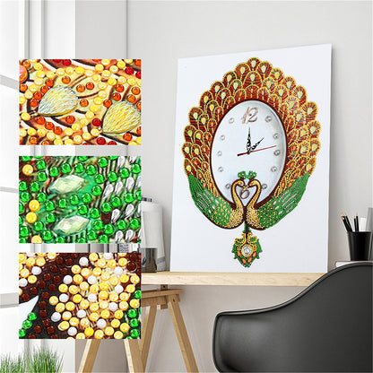 DIY Part Drill Special Shaped Diamond Clock 5D Mosaic Color Painting Kit