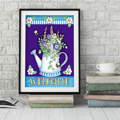 Welcome Word - Full Round Drill Diamond Painting 30*40CM