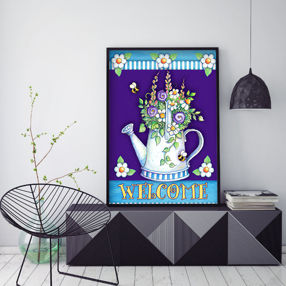 Welcome Word - Full Round Drill Diamond Painting 30*40CM