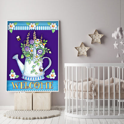 Welcome Word - Full Round Drill Diamond Painting 30*40CM