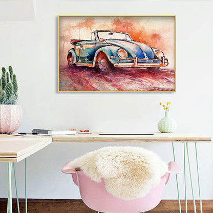 Retro Car - Full Round Drill Diamond Painting 40*30CM