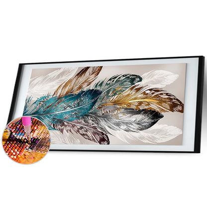 Feathers - Full Round Drill Diamond Painting 80*40CM