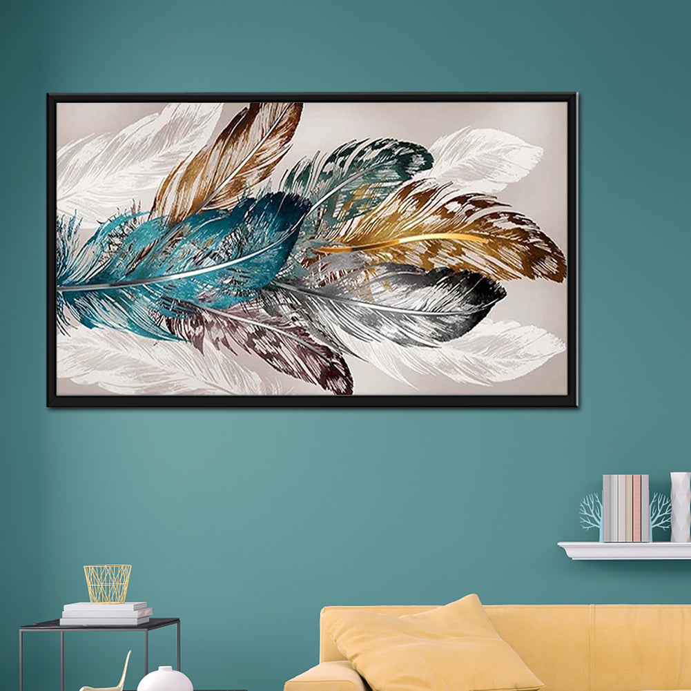 Feathers - Full Round Drill Diamond Painting 80*40CM