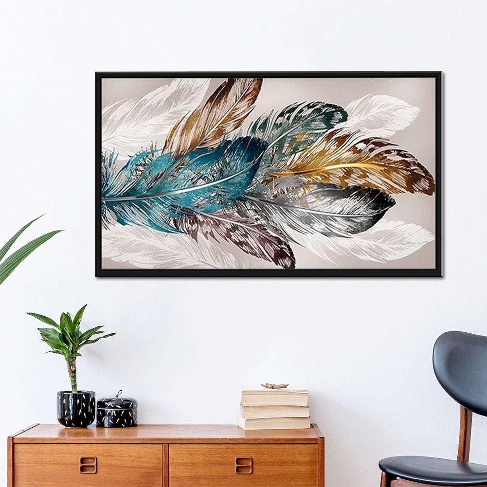 Feathers - Full Round Drill Diamond Painting 80*40CM