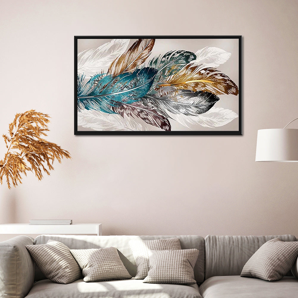 Feathers - Full Round Drill Diamond Painting 80*40CM