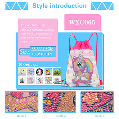 Diamond Painting DIY Special Shaped Drill Cute Animals Mosaic Backpack Kit