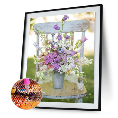 Flower - Full Round Drill Diamond Painting 30*40CM