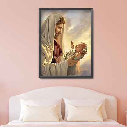 Jesus - Full Round Drill Diamond Painting 30*40CM