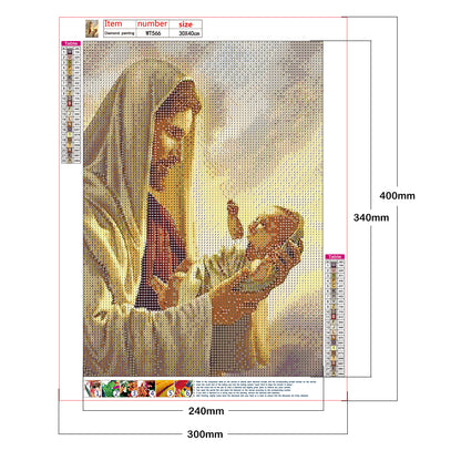 Jesus - Full Round Drill Diamond Painting 30*40CM