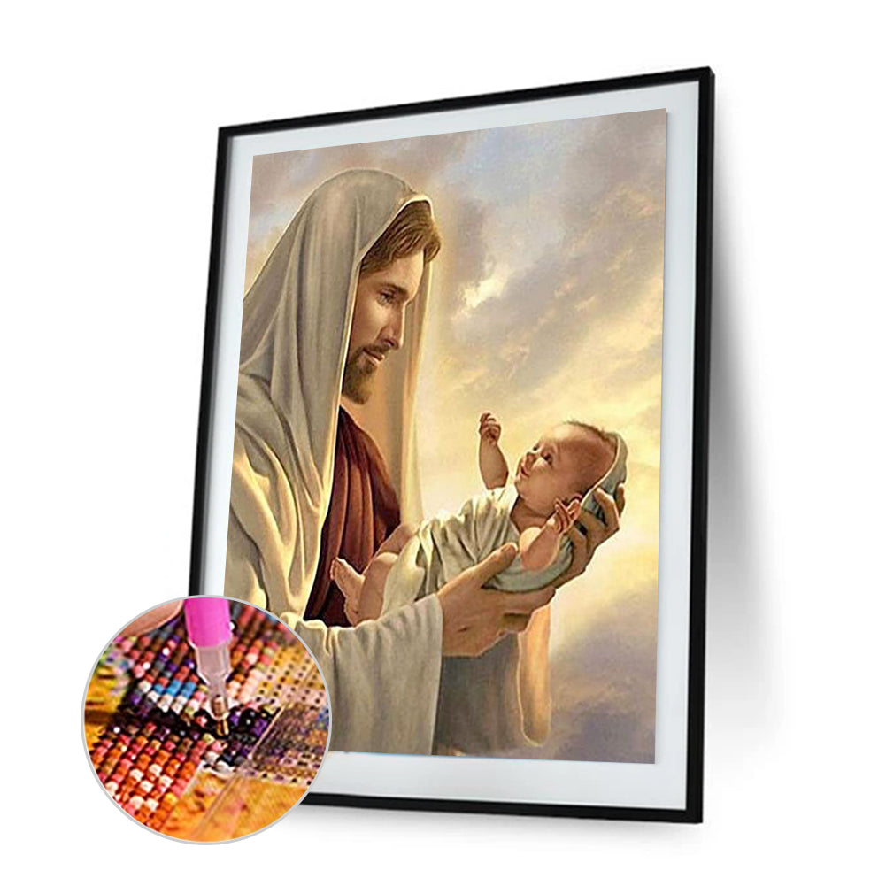 Jesus - Full Round Drill Diamond Painting 30*40CM