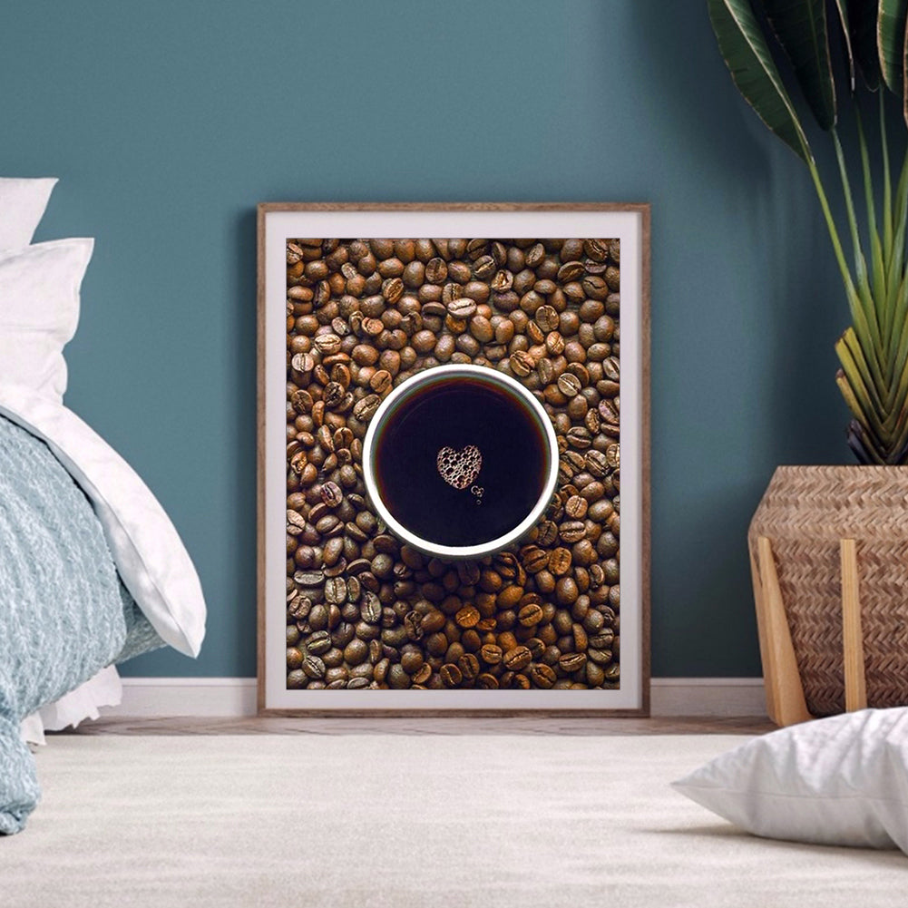 Coffee - Full Round Drill Diamond Painting 35*45CM