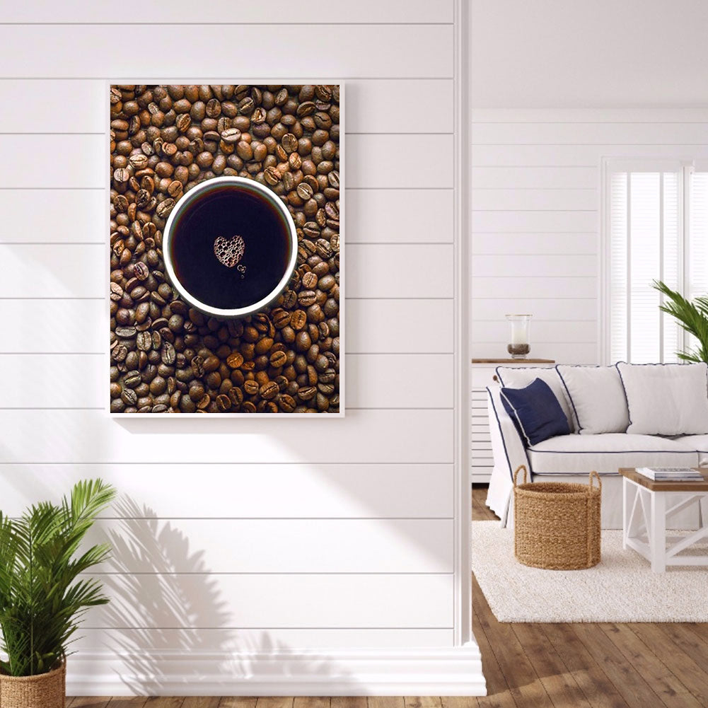 Coffee - Full Round Drill Diamond Painting 35*45CM