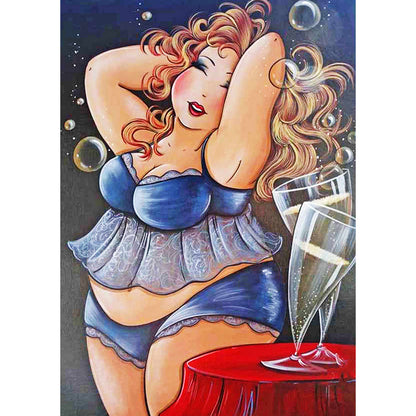 Fat Woman - Full Round Drill Diamond Painting 30*40CM