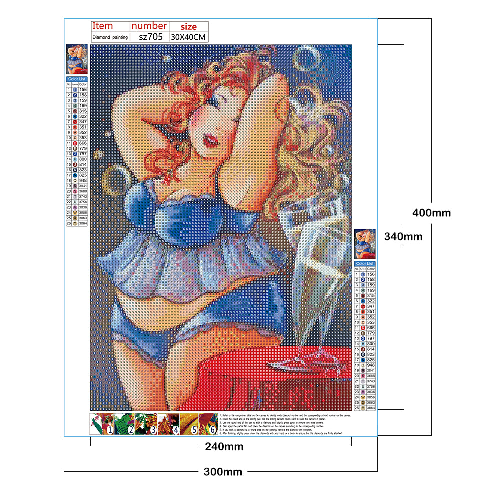 Fat Woman - Full Round Drill Diamond Painting 30*40CM