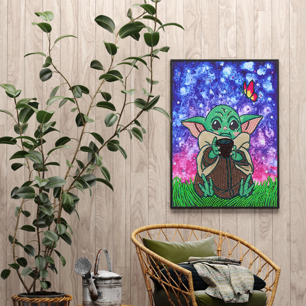 Yoda - Special Shaped Drill Diamond Painting 30*40CM